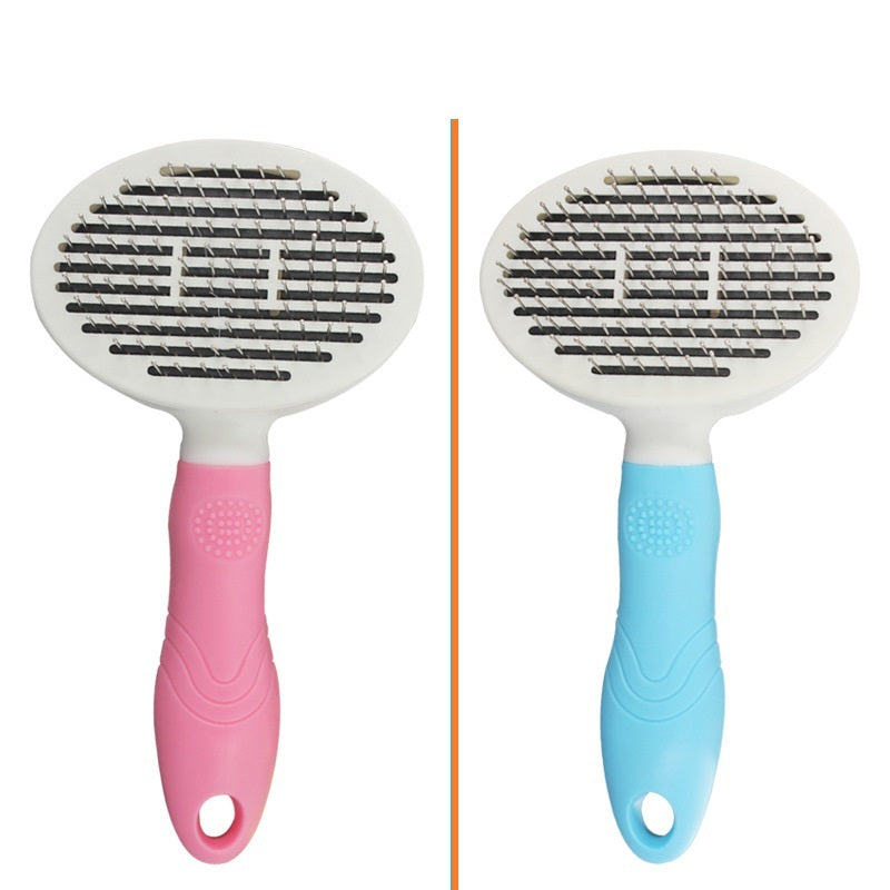 Pet comb automatic hair removal comb dog comb pet self-cleaning comb small dog cat  knot needle comb self-cleaning comb