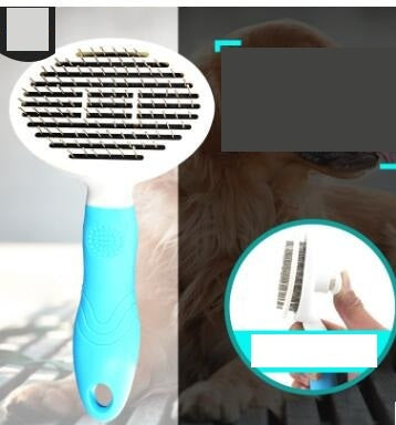Pet comb automatic hair removal comb dog comb pet self-cleaning comb small dog cat  knot needle comb self-cleaning comb